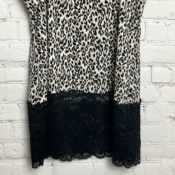 White House Black Market Lace-Hem Camisole in Leopard Print - Picture 6 of 11